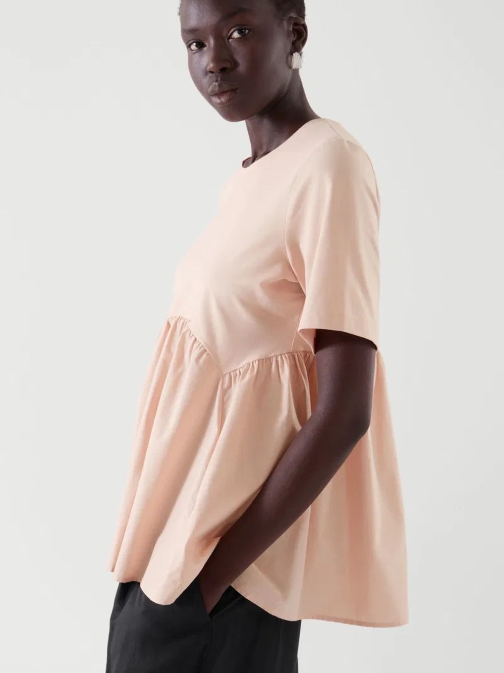 COS Peplum Gathered Tunic Top